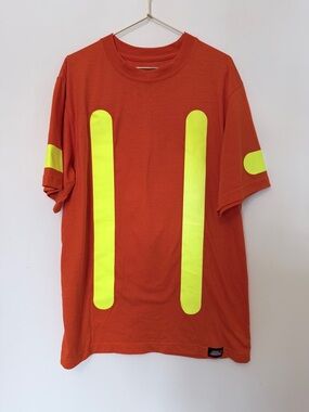 Dickies Orange Tee with Subtle Blue Print